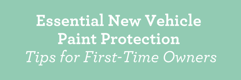 Essential New Vehicle Paint Protection Tips for First-Time Owners